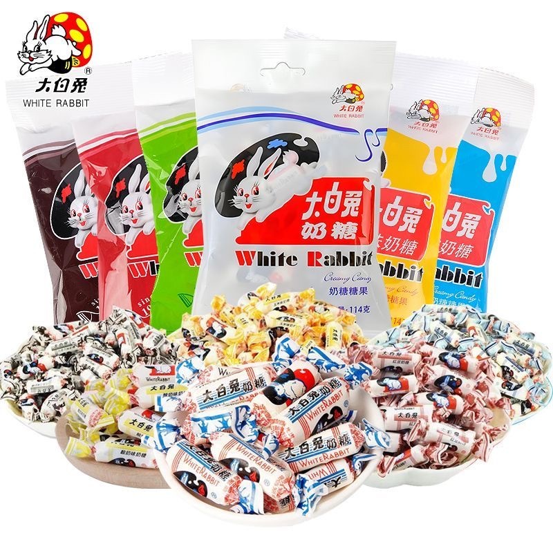 ลูกอมนมตรากระต่ายขาว ลูกอมนมเย็น ลูกอมนมจีน ขนาด227กรัม ลูกอม ลูกอมนม ลูกอมกระต่าย รสดั้งเดิม กระต่า