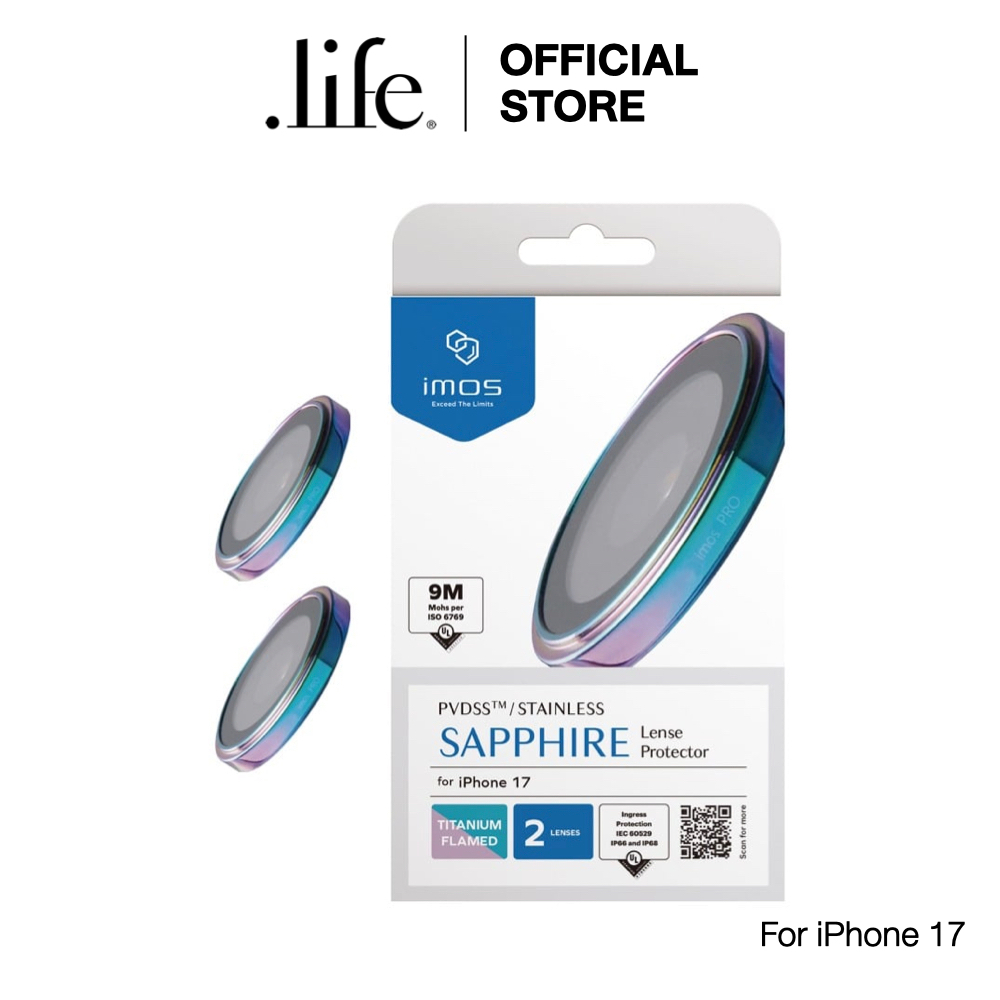 ฟิล์มกระจกป้องกันเลนส์ IMOS Sapphire Lens Protector Stainless สำหรับ iPhone 17 - Burnt Titanium | By