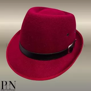 หมวกผู้ชาย Fedora ปีกสั้น ลุคสุภาพ ใส่ทำงาน/เที่ยว เท่ วินเทจ ปรับขนาดได้