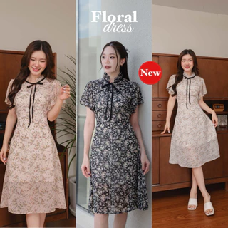 Floral เดรสคอระบาย ลายสวยมาก