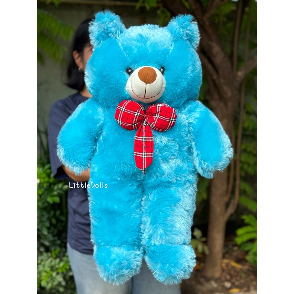 ตุ๊กตาหมีน้อยขนปุย โบว์สก็อตขนาด 65 cm. ตัวนุ่มขนนิ่มน่ารักน่ากอด(หมีไซส์กลาง) - รูปที่ 4