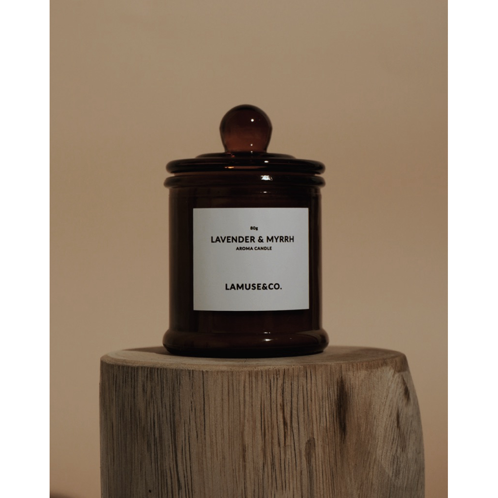 เทียนหอม Lavender and Myrrh Soy Candle