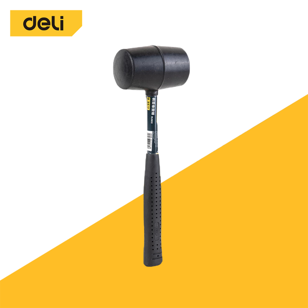 Deli ค้อนยางปูกระเบื้อง ค้อนตอกสมอบก ด้ามไฟเบอร์ จับถนัดมือ พกพาสะดวก Rubber Hammer