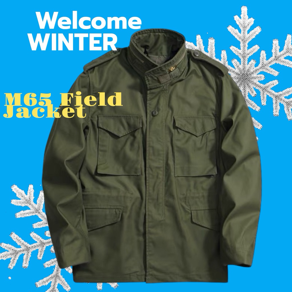 🌀M65og107🌀JACKET field m65 พร้อมส่ง!แจ็คเก็ตทหารวินเทจ แชท โทร สอบถามก่อนได้เลยครับ