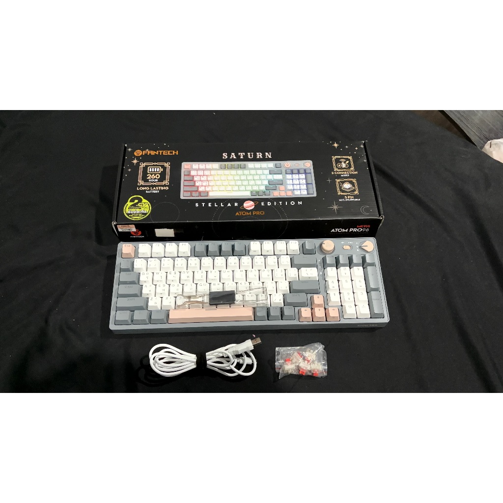 [พร้อมส่ง] FANTECH ATOM PRO96 (MK914) คีย์บอร์ดเกมมิ่งมือสอง 96 คีย์ ไฟ RGB พร้อมกล่องและอุปกรณ์ครบ