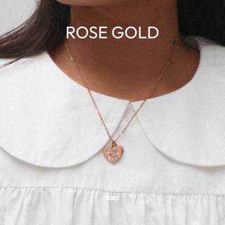 Je t'aime necklace (2 heart with engrave) / สร้อย locket หัวใจ (สลักจี้ได้)