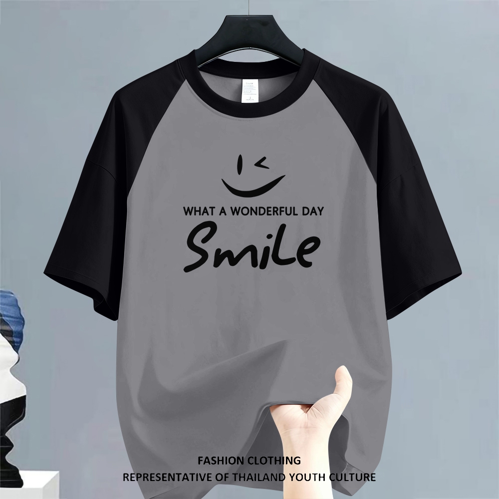(จัดส่งภายใน 24 ชม.) เสื้อยืดแขนสั้นสีดำ ลายโดดเด่น ผ้านุ่มใส่สบาย ผู้หญิงผู้ชายใส่ได้ทุกโอกาสจัดส่งภายในประเทศไทย
