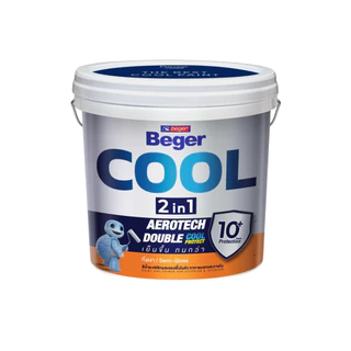 BegerCool 2IN1 สีทาบ้านผสมรองพื้น 9L สีน้ำพร้อมทา สีตามสั่ง