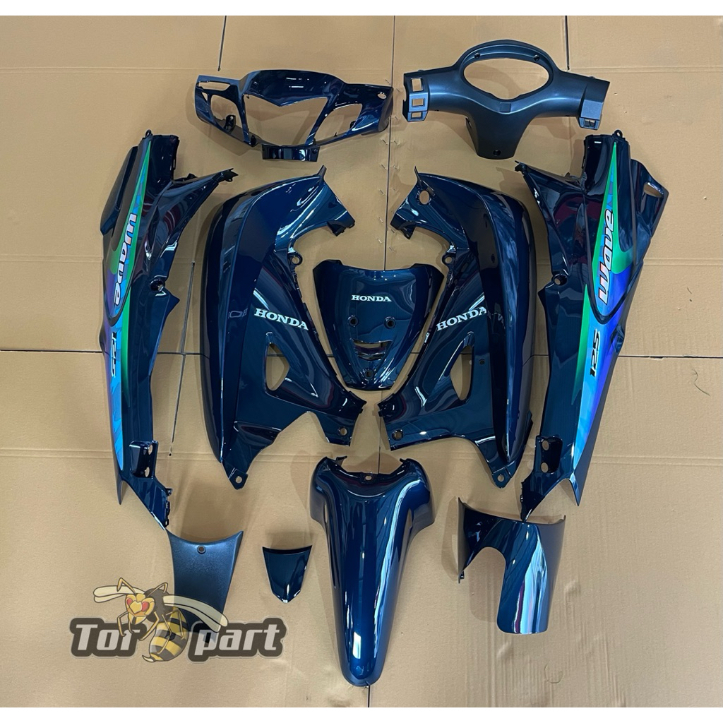 ชุดสี Wave125 s,125 rสีเขียว รหัส173 มีทั้งหน้าแหลม หัวเถิก ได้ทั้งหมด13ชิ้นตามภาพ ชิ้นงานเกรดArmสนใจทักแชดสอบถามก่อนได้