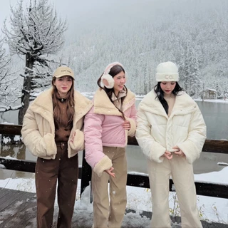 CO1207 | Winter Basic Unisex Pants -10 กางเกงยีนส์ทรงตรง บุขนด้านใน