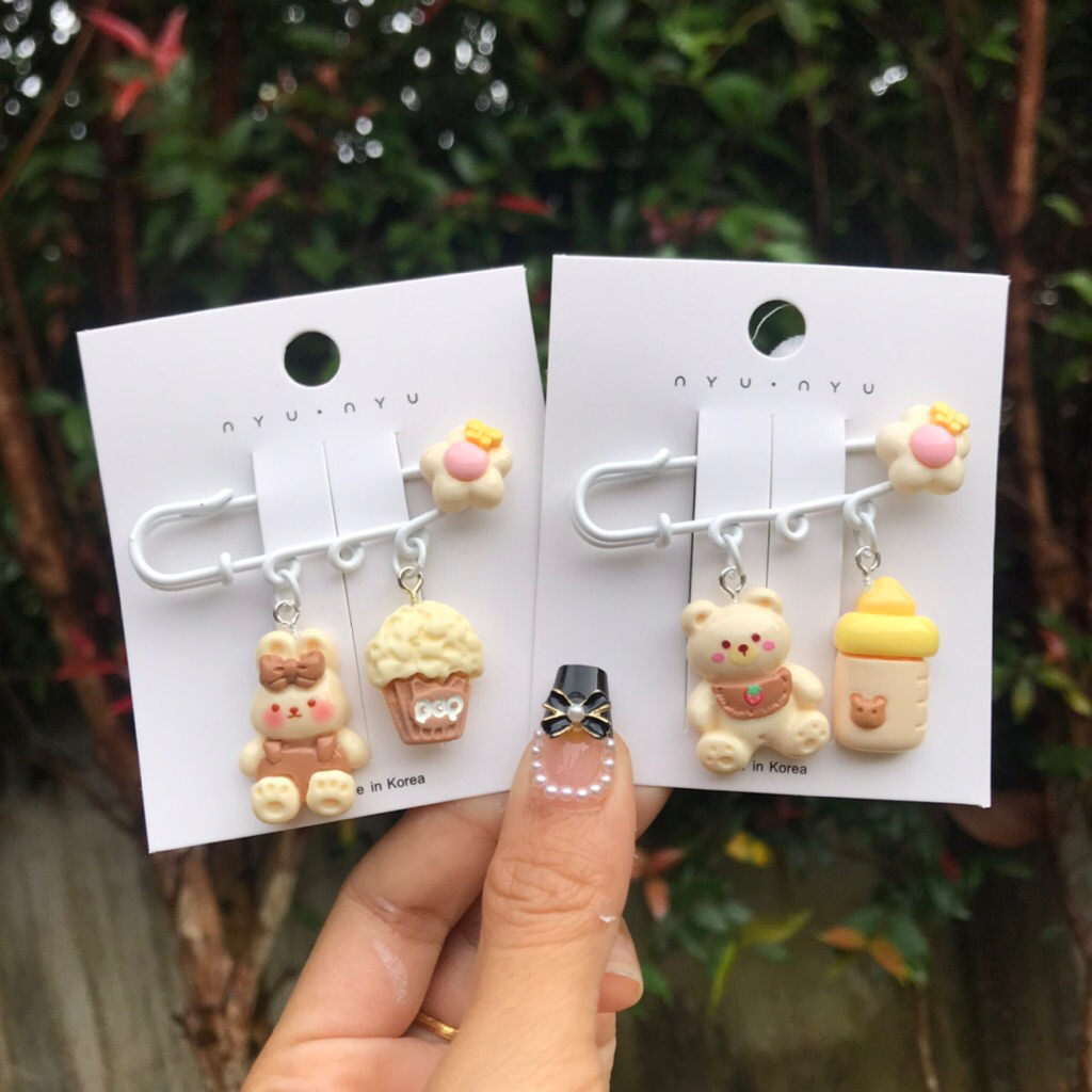 BangTao🌷N.3 เข็มกลัดสีคนท้อง ขนาด 5 เซนติเมตร ติดเสื้อผ้า กระเป๋า ผ้าคลุม ฮิญาบ เข็มกลัดปรับเอวกางเกง สินค้าพร้อมส่ง
