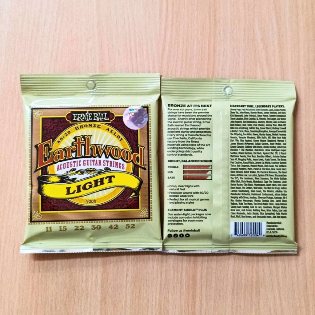 สายกีตาร์โปร่ง Ernie Ball Earthwood 80/20 Bronze