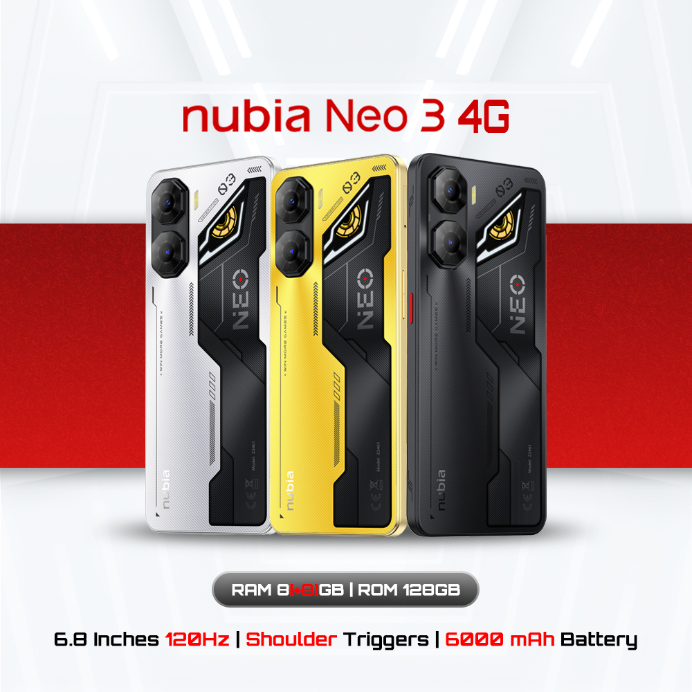 Nubia Neo 3 4G (8+128GB) -  ปุ่ม L/R Shoulder Triggers l แบต6000mAh ชาร์จไว33W l จอ 6.8"120Hz