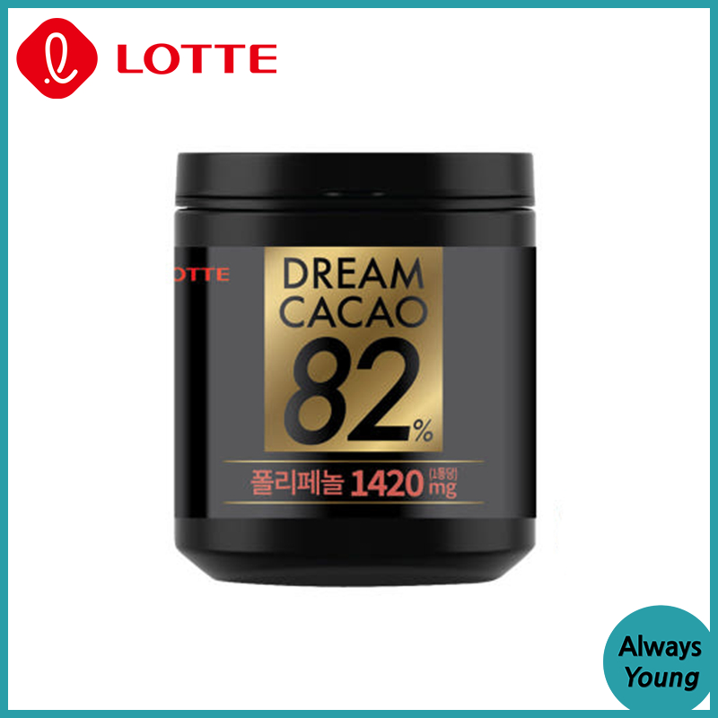 (82%!!)ล็อตเต้ ดาร์คช็อกโกแลตแท้เข้มข้นอัดเม็ด Lotte Dream Cacao 82% 86g