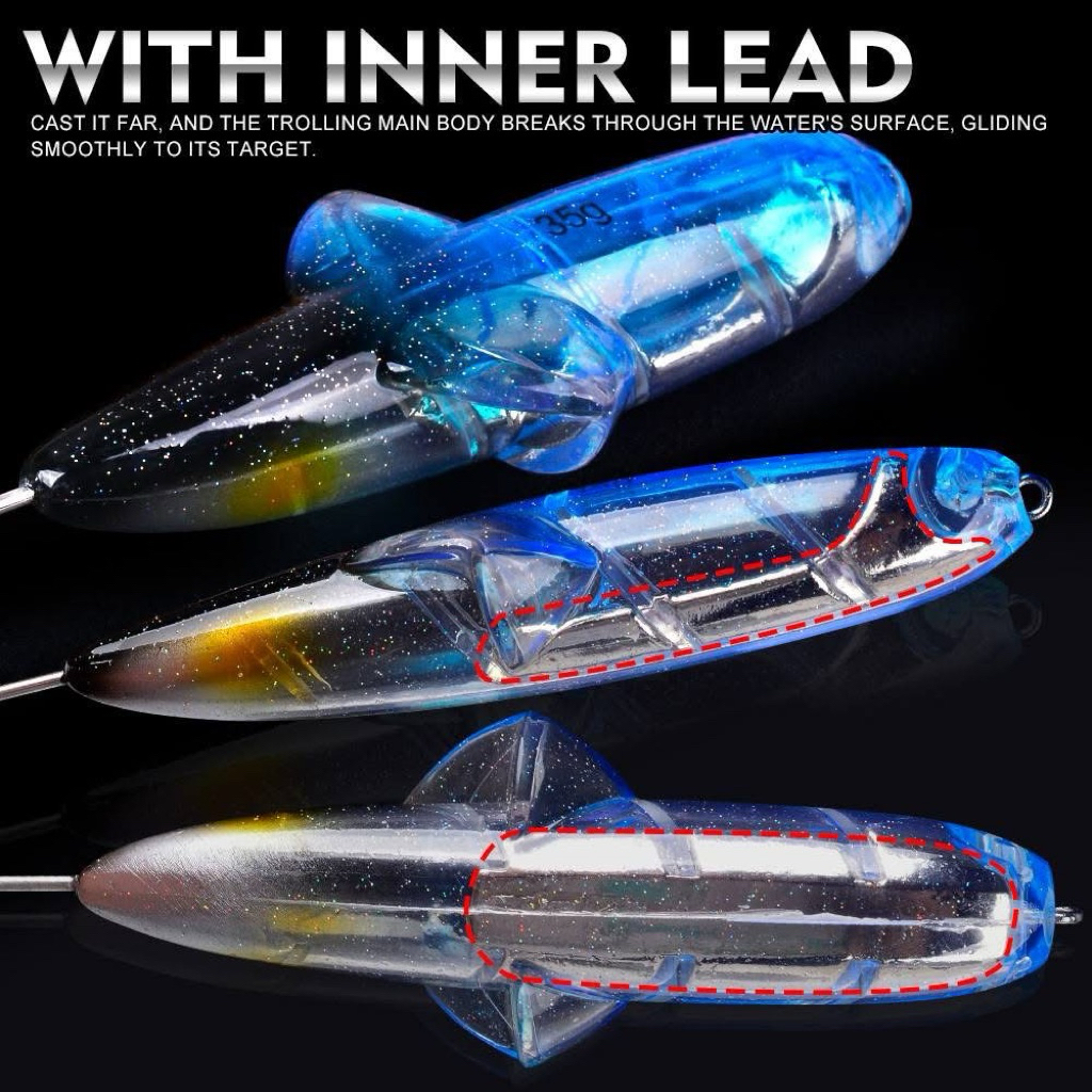 เหยื่อหนูตกปลาทะเล  Ronin Splash ขนาด 35 และ 45 กรัม แถมหางหนูพร้อมใช้งาน - รูปที่ 4