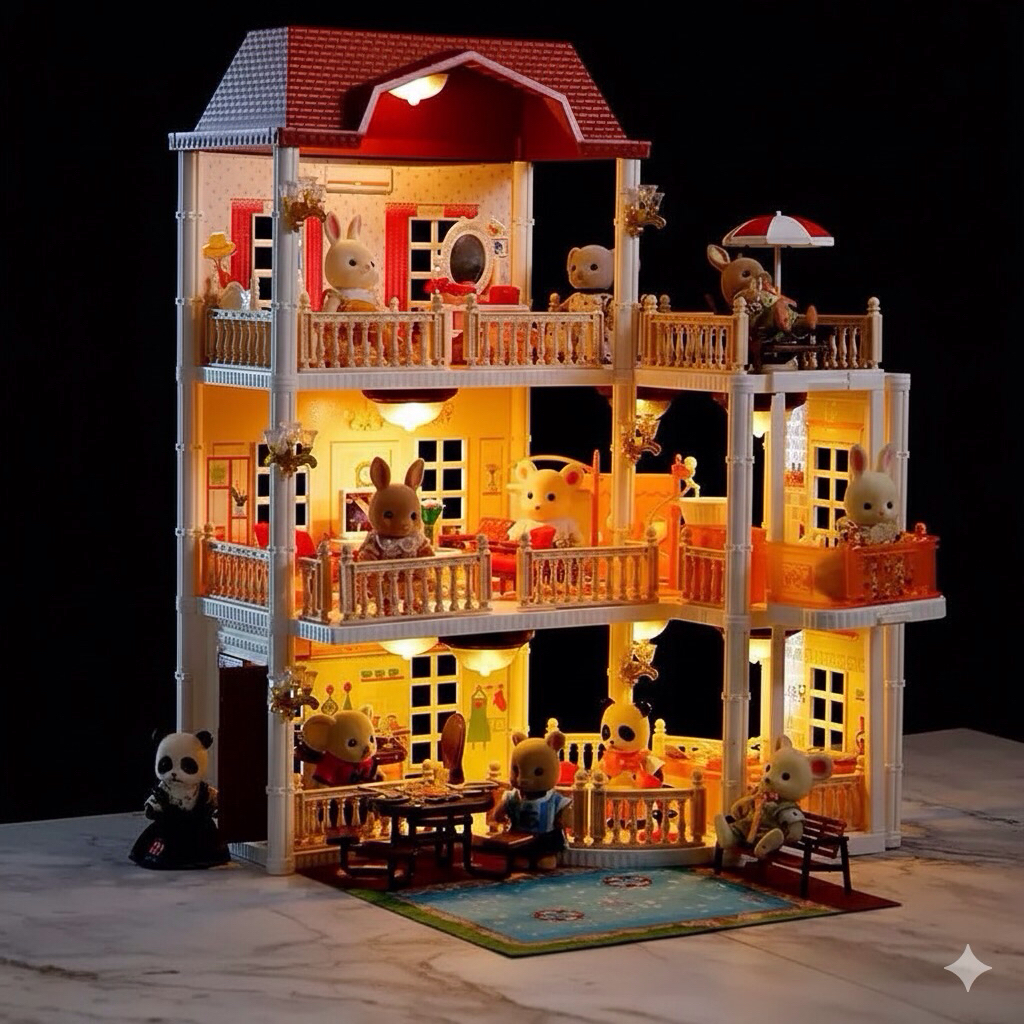 Doll.house บ้านพักตากอากาศ Apartments 3 ชั้น พร้อมครอบครัวและเฟอร์นิเจอร์ครบชุด ราคา ถูกที่สุด ดีลบีเคเค แกลเลอรีภาพที่ 5