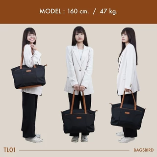 BAGSBIRD รุ่น TL01 Tote Bag Fuctional มีช่องใส่โน้ตบุ้ค สูงสุด 16 นิ้วWater Resistant Polyester