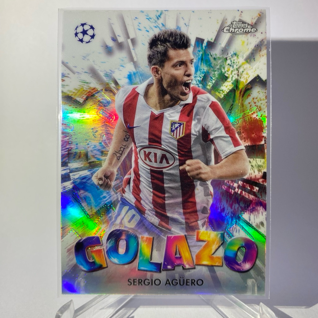 การ์ดนักฟุตบอล SERGIO AGUERO, ATLETICO DE MADRID, GOLAZO, TOPPS CHROME 2025