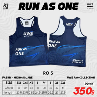 เสื้อวิ่ง เสื้อกล้ามสี่เหลี่ยมไมโคร น้ำหนักเบา Collection RUN AS ONE