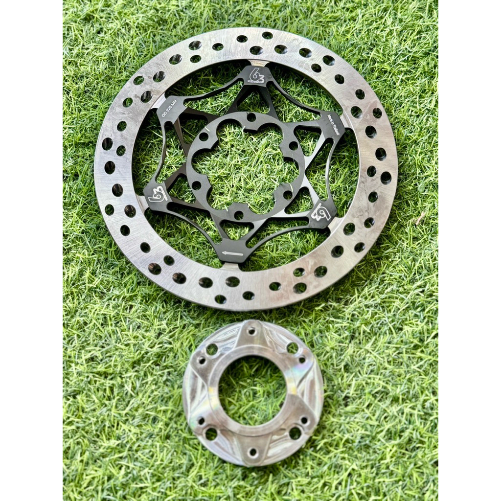 จานดิสเบรค 220mm 63Racing/พร้อมสเปเซอร์