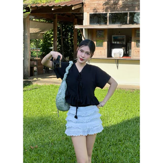 เสื้อพื้นเมือง ผ้าฝ้ายฟอกนุ่ม สีไม่ตก งานผูกหน้า **อ่านก่อนสั่ง**แต่งระบายชาย มีอก32 จนถึงอก 50 นิ้วคะ
