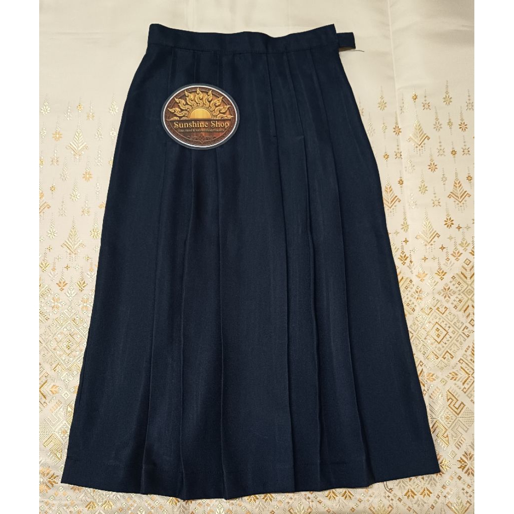 กระโปรงนักเรียน 6 จีบ ทรงแคบ Big One เอว 23 ยาว 26 กรมเข้ม