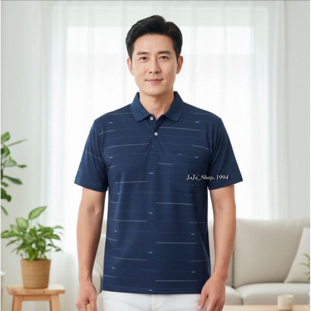 เสื้อโปโลผ้าพิมพ์ลาย เนื้อผ้าอย่างดี งานตัดเย็บอย่างดี มีกระเป๋าเสื้อใช้งานได้จริงลายสวยใส่แล้วเท่ดูดี