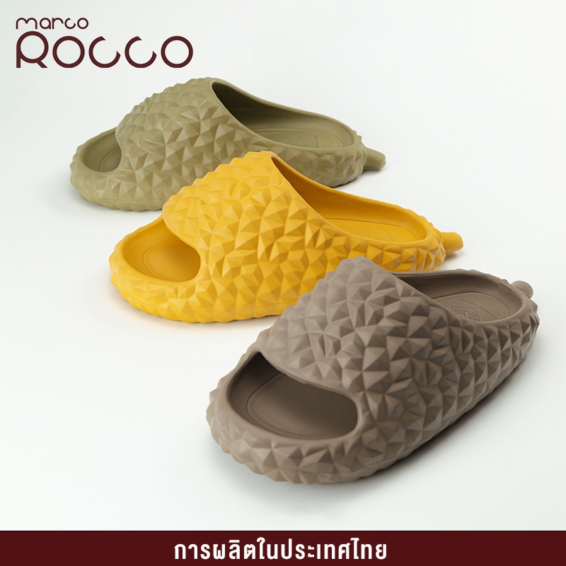 Marco Rocco รองเท้าแตะแฟชั่นผู้หญิง EVAนุ่มใส่สบายเท้า รูปแบบทุเรียน น่ารัก รองเท้าเพื่อสุขภาพMR8030