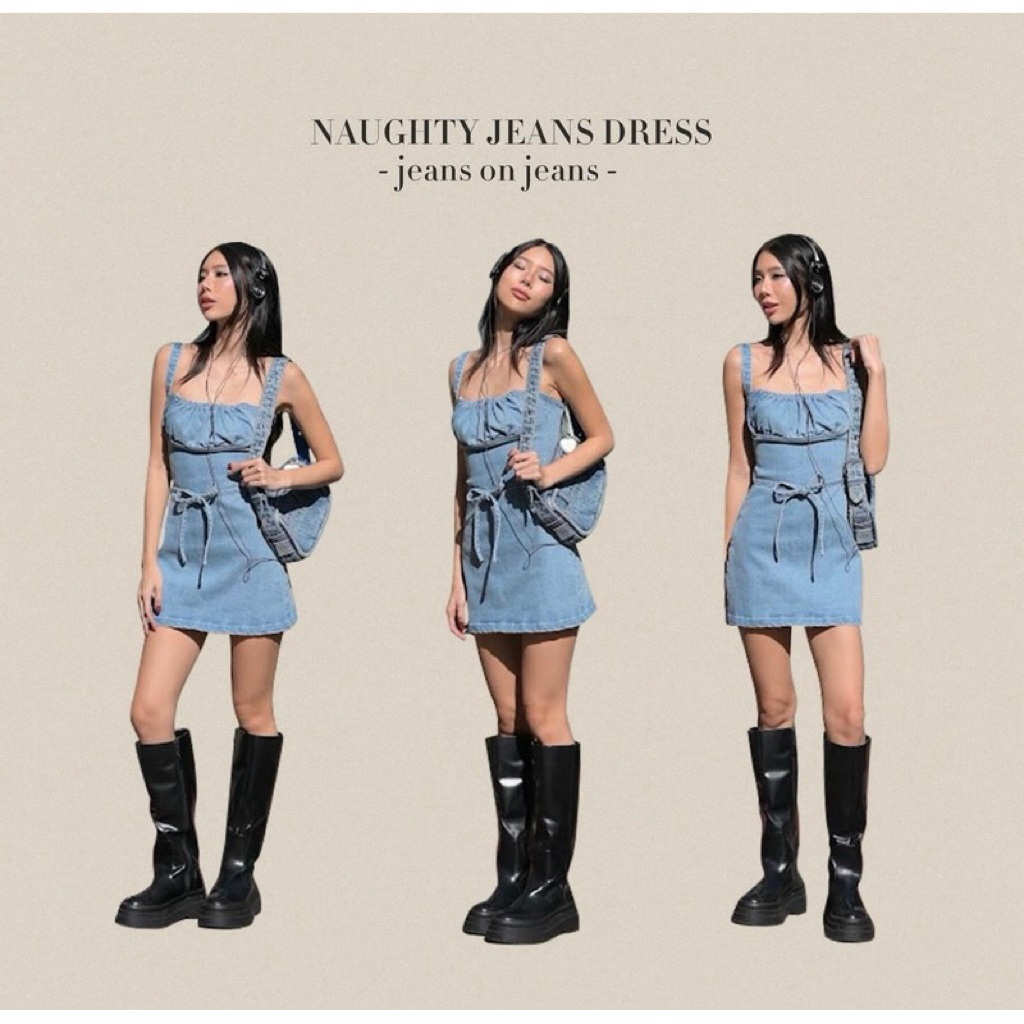 [Used once/ส่งต่อ] kiddi.s เดรสยีนส์