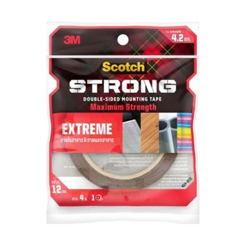 3M Scotch สก๊อตช์ เทปกาว2หน้า เทปกาวสองหน้าแรงยึดติดสูง Extreme Mounting Tape #414  ขนาด 12 มม.สำหรั