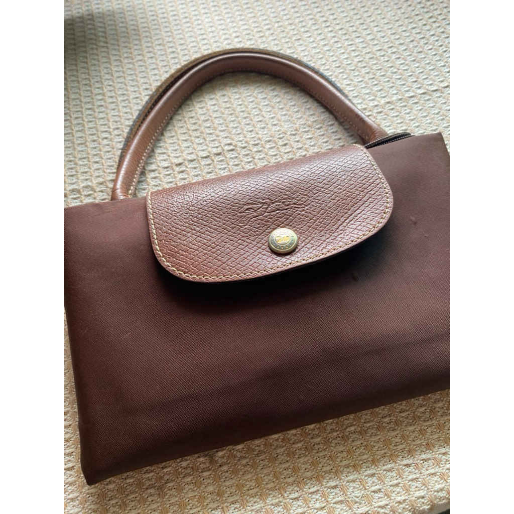 longchamp มือสอง size m สีหายาก สีebony หูสั้น แท้💯