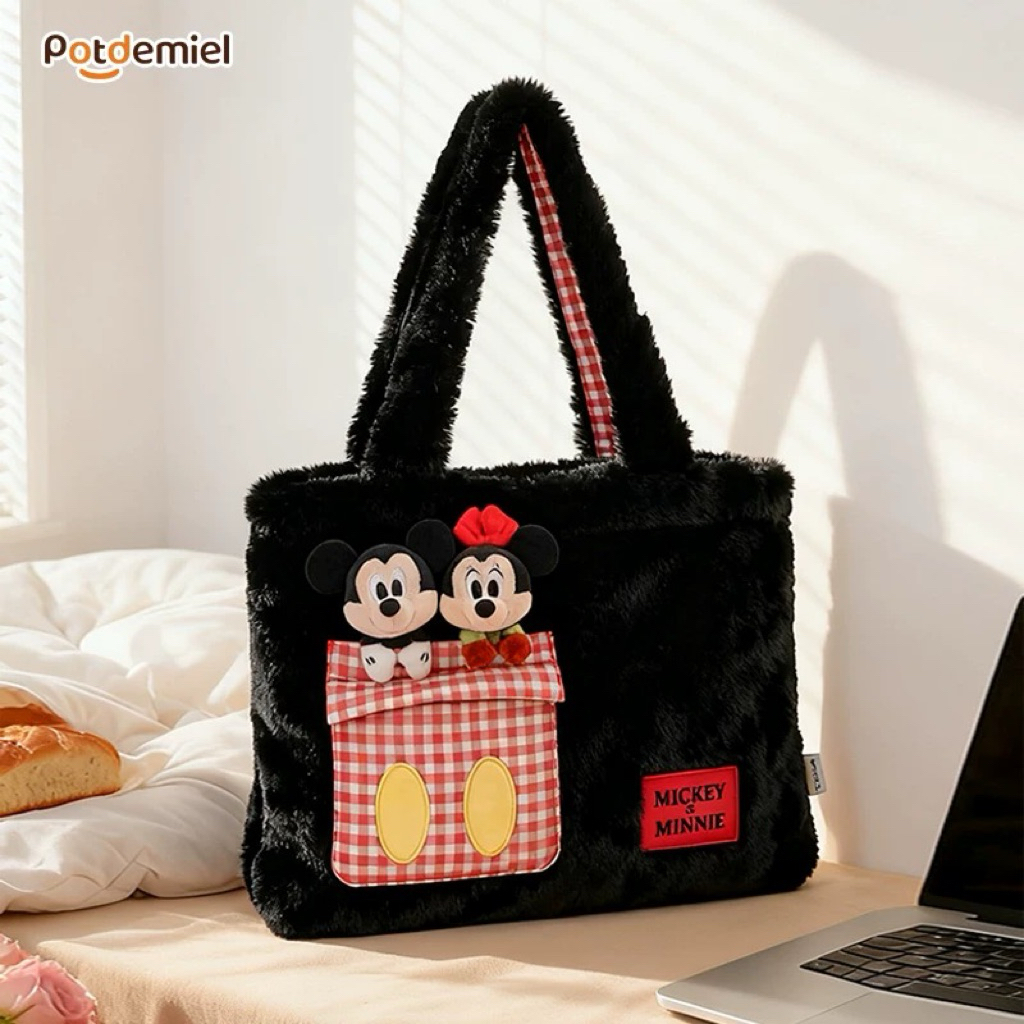 พร้อมส่ง❤️ กระเป๋าสะพาย Disney x Potdemiel ลายมิกกี้–มินนี่ กระเป๋าน่ารัก Tote bag ของขวัญ Mickey Minnie 04120 - รูปที่ 7