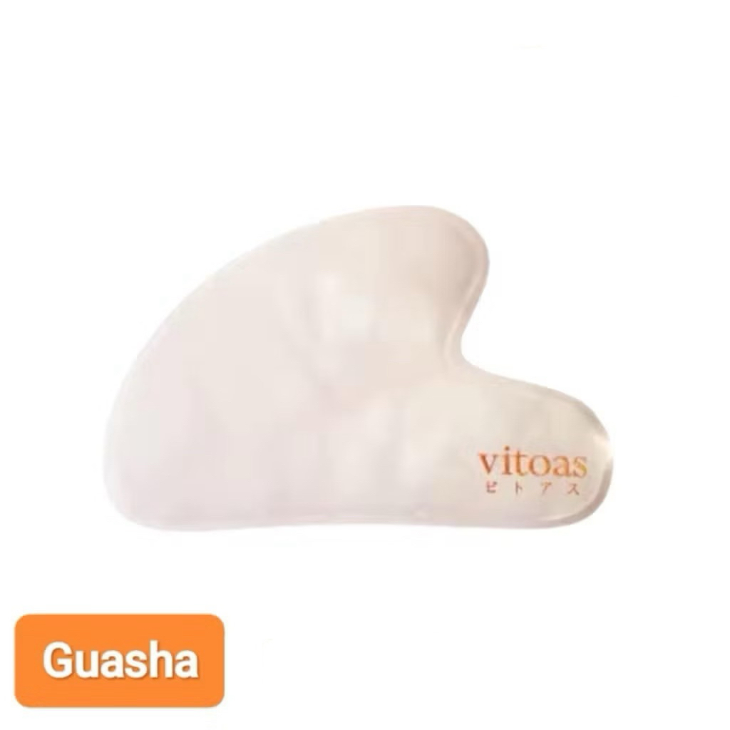 Vitoas หินกัวซานวดหน้า Guasha สำหรับนวดหน้าด้วยหินธรรมชาติ ผ่อนคลาย ช่วยกระตุ้นผิวหน้า