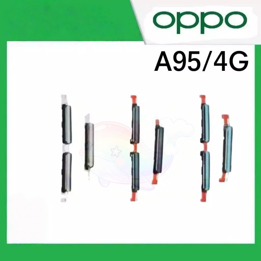 ปุ่มกดสวิทช์ด้านนอก OPPO A95(4G) ปุ่มเปิด/ปิด ปรับระดับเสียงขึ้นลง ปุ่มเพิ่มเสียง/ลดเสียง