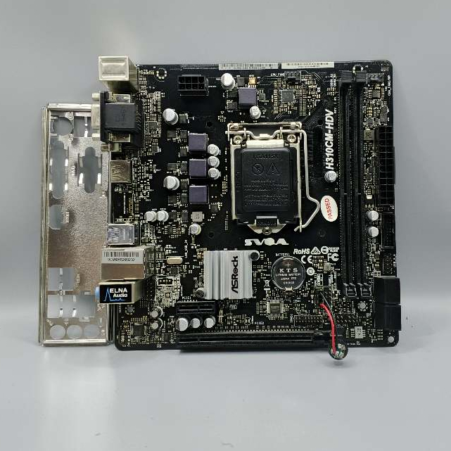 เมนบอร์ด Asrock H310M-HDV LGA 1151V2 (มีฝาหลัง) ฟรีSpeakerเมนบอร์ด USED