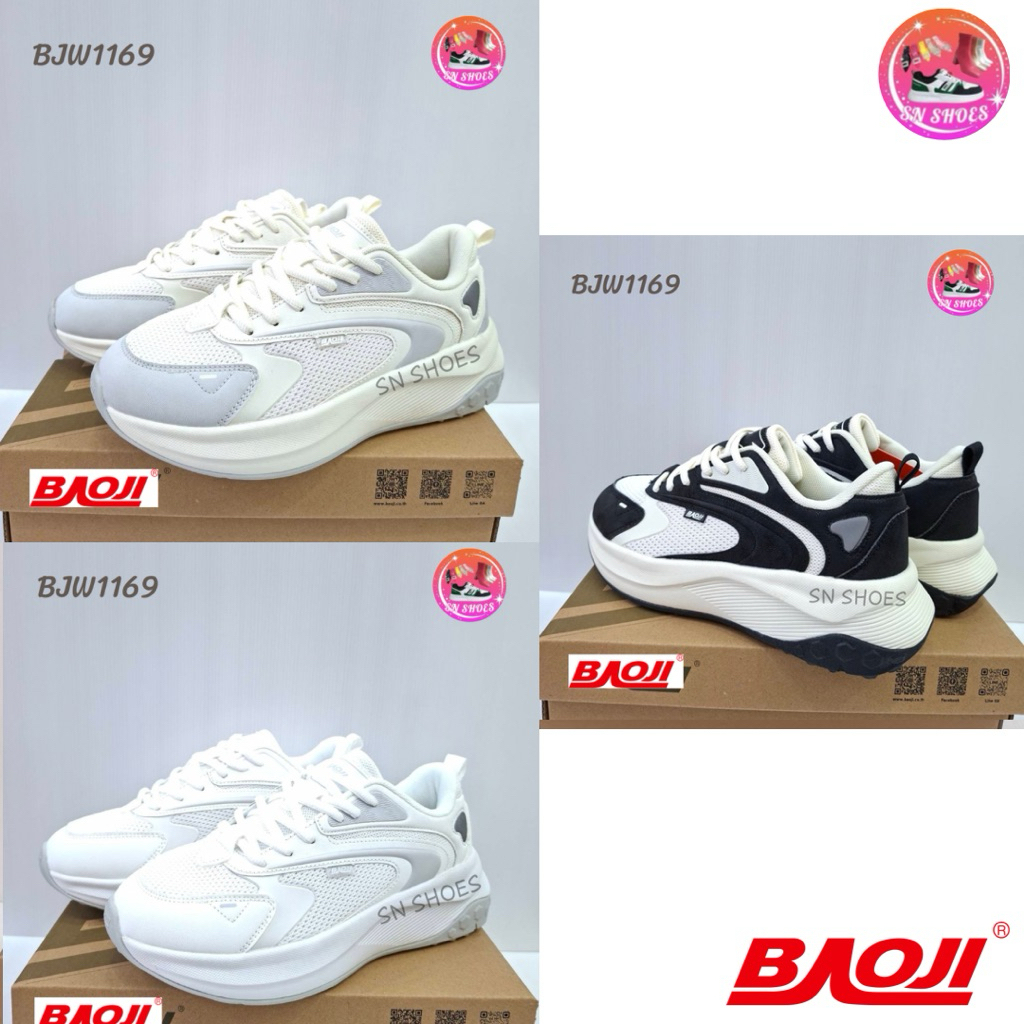 รองเท้าผ้าใบบาโอจิ BAOJI เเท้100% BJW 1169 รองเท้าผ้าใบผู้หญิง ไซร้ 37-41