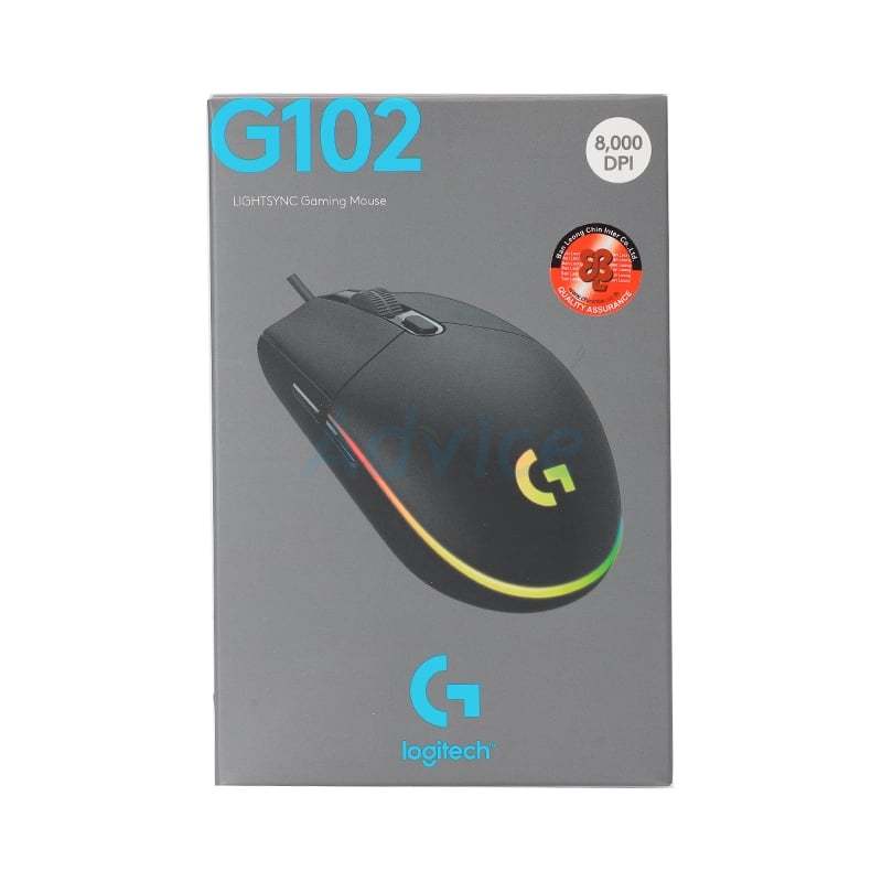 MOUSE LOGITECH G102 LIGHTSYNC GAMING BLACK