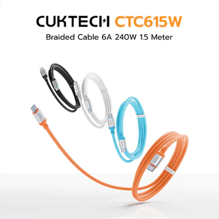 CUKTECH CTC615W 6A 240W สายชาร์จเร็ว USB-C ความยาว 1.5 เมตร รองรับการชาร์จ PD3.1 สำหรับ iPhone 17 -2Y