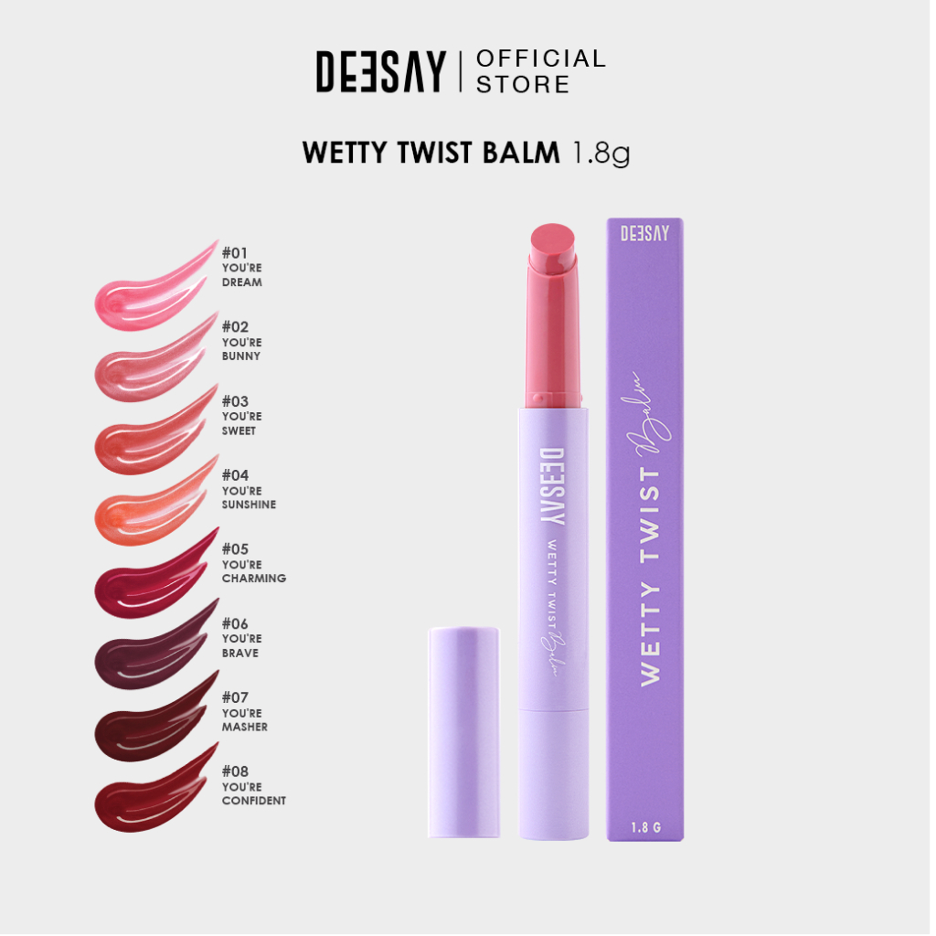 [ของแถมคละสี] DEESAY : ลิปปากเปียก ดีเซ้ย์ เว็ทที้ ทวิสท์ บาล์ม WETTY TWIST BALM ลิปดีเซ้ย์