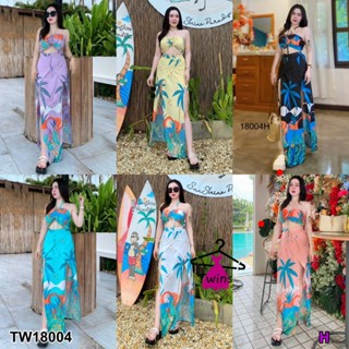 PP18004 Set 2 ชิ้น เสื้อเกาะอก คล้องคอ พิมพ์ลาย + กางเกงกระโ…