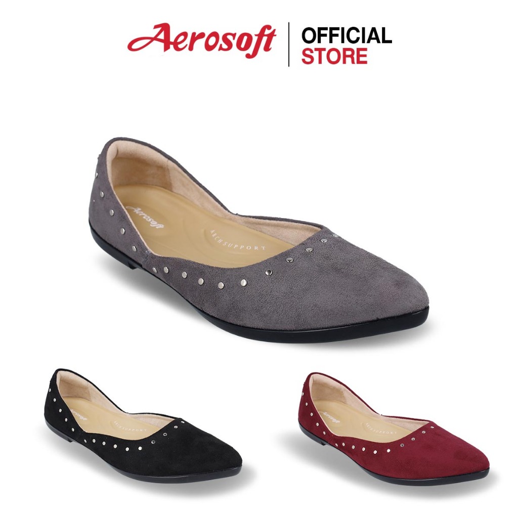Aerosoft (แอโร่ซอฟ) รองเท้าคัชชูผู้หญิง เพื่อสุขภาพ พื้นนุ่ม  รุ่น CW3340