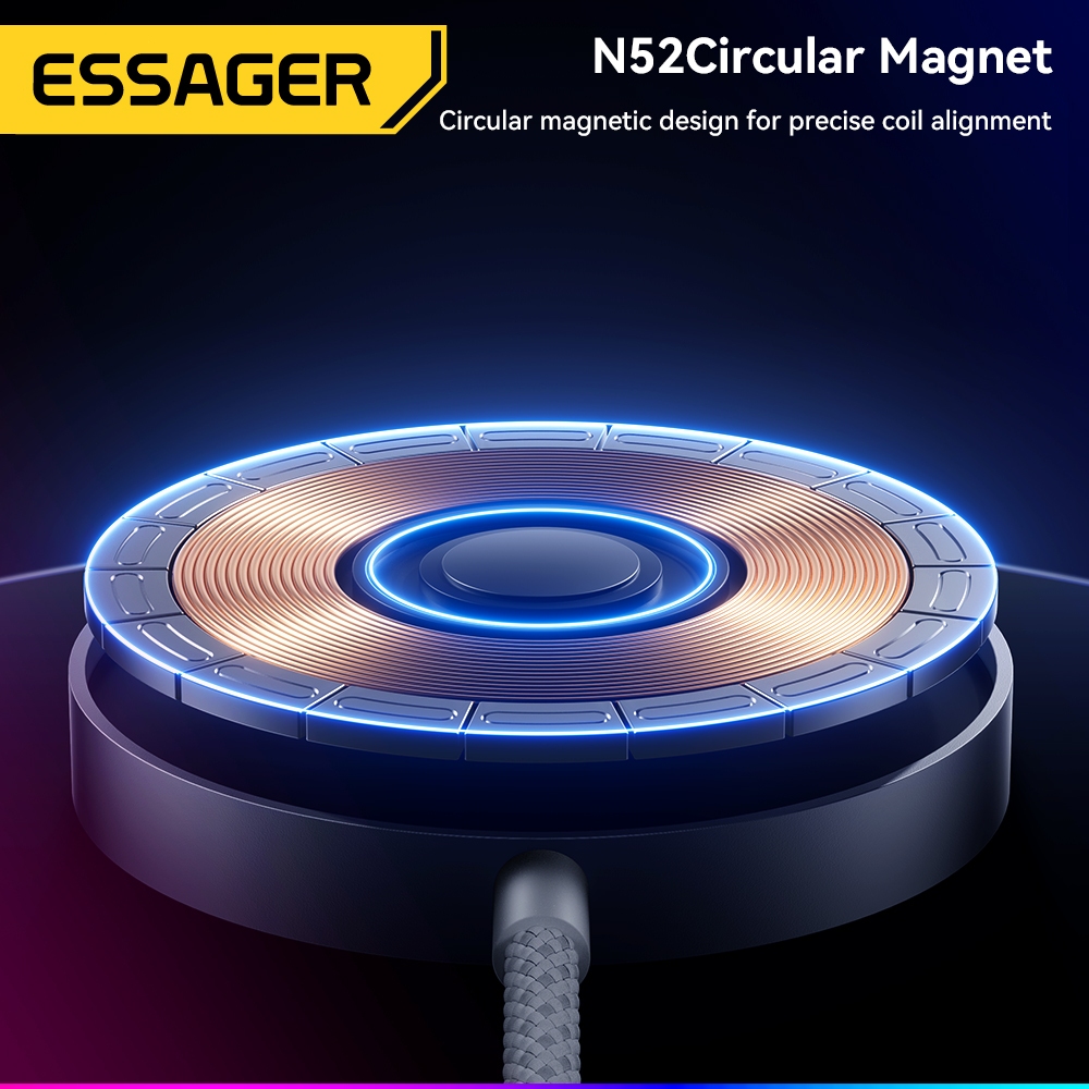 Essager 15W Magnetic Wireless Charger (พร้อมแผ่นแม่เหล็ก) รูปที่ 3
