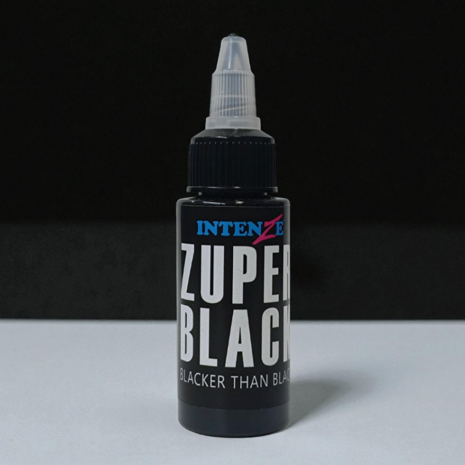 Intenze Zuper Black หมึกสักสีดำเข้มที่สุด ดำสนิทติดทนสูง (Lining/Filling) ขนาด 1oz