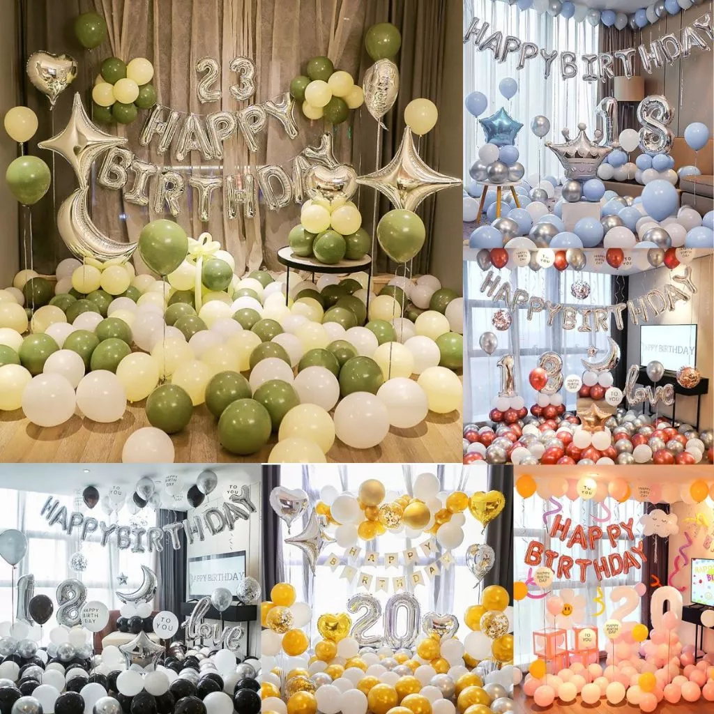 (ส่งด่วน) ชุดลูกโป่งวันเกิด Happy Birthday ปาร์ตี้ลูกโป่ง งานวันเกิด ชุดจัดสำเร็จ balloon set (มีที่สูบกับสติ๊กเกอร์กาว