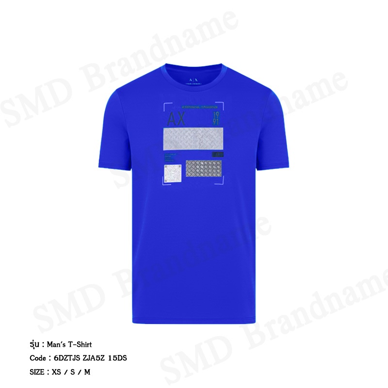 Armani Exchange เสื้อยืดคอกลมผู้ชาย รุ่น Man's T-Shirt Code: 6DZTJS ZJA5Z 15DS