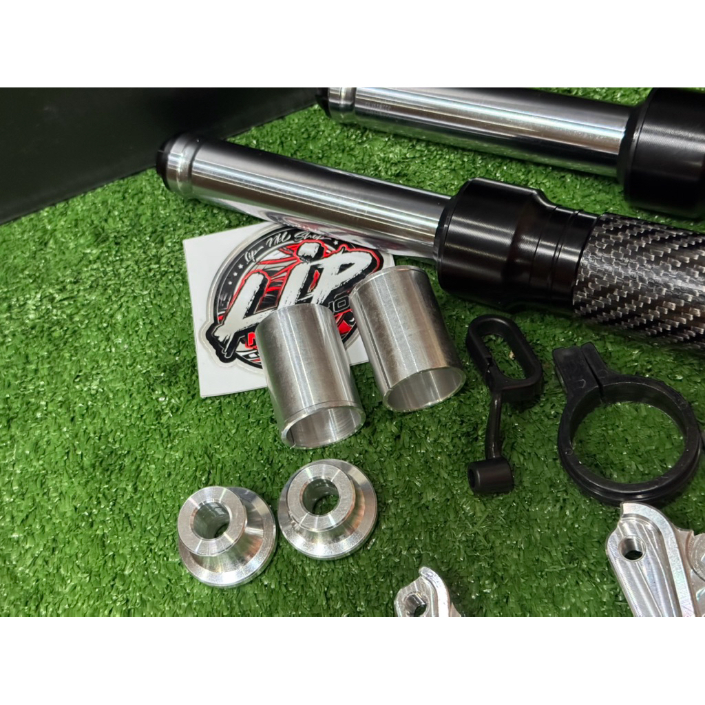 ชุดโช๊คหน้าคาบ้อนแท้ งานCNC ทรงrgs พร้อมอุปกรณ์ ขาปั้มพี่จะรับหรือไม่รับก็ได้ - รูปที่ 3