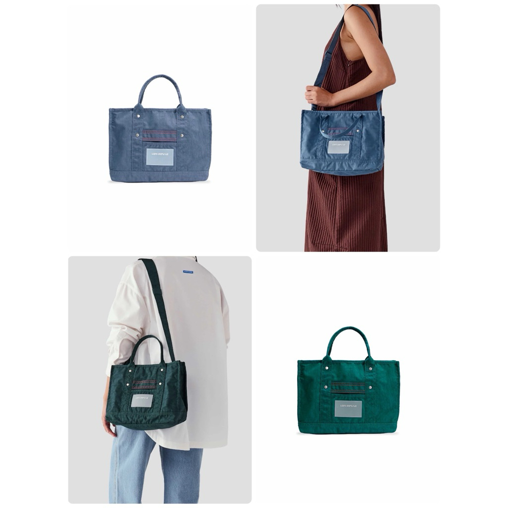 พร้อมส่ง สีใหม่ มาเพิ่ม Beyond The Vines BTV กระเป๋า ถือ ผ้าร่ม สะพายข้าง Crunch Carryall 01 ใส่ iPad ขวดน้ำ ร่ม ช็อปไทย - รูปที่ 4