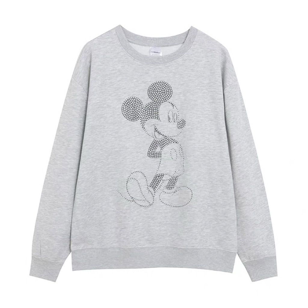Mickey Mouse sweatshirt  แต่งเพชร Blink Blink วิบวับ 💎  มิคกี้เม้าส์  MICKEY MOUSE 🎯งานแบรนด์❣️Disne