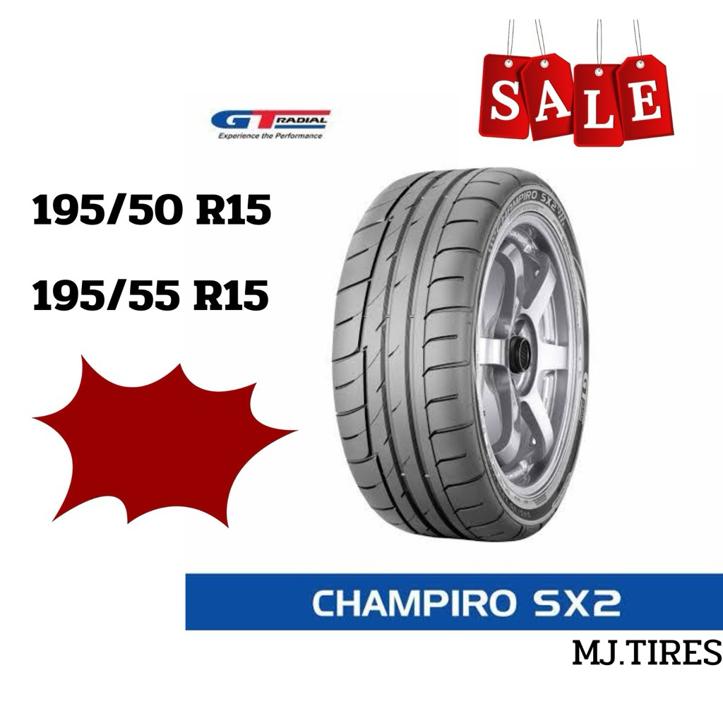 GT Radial รุ่น SX2 ขนาด 195/50R15, 195/55R15 ยางใหม่ ปี 2025