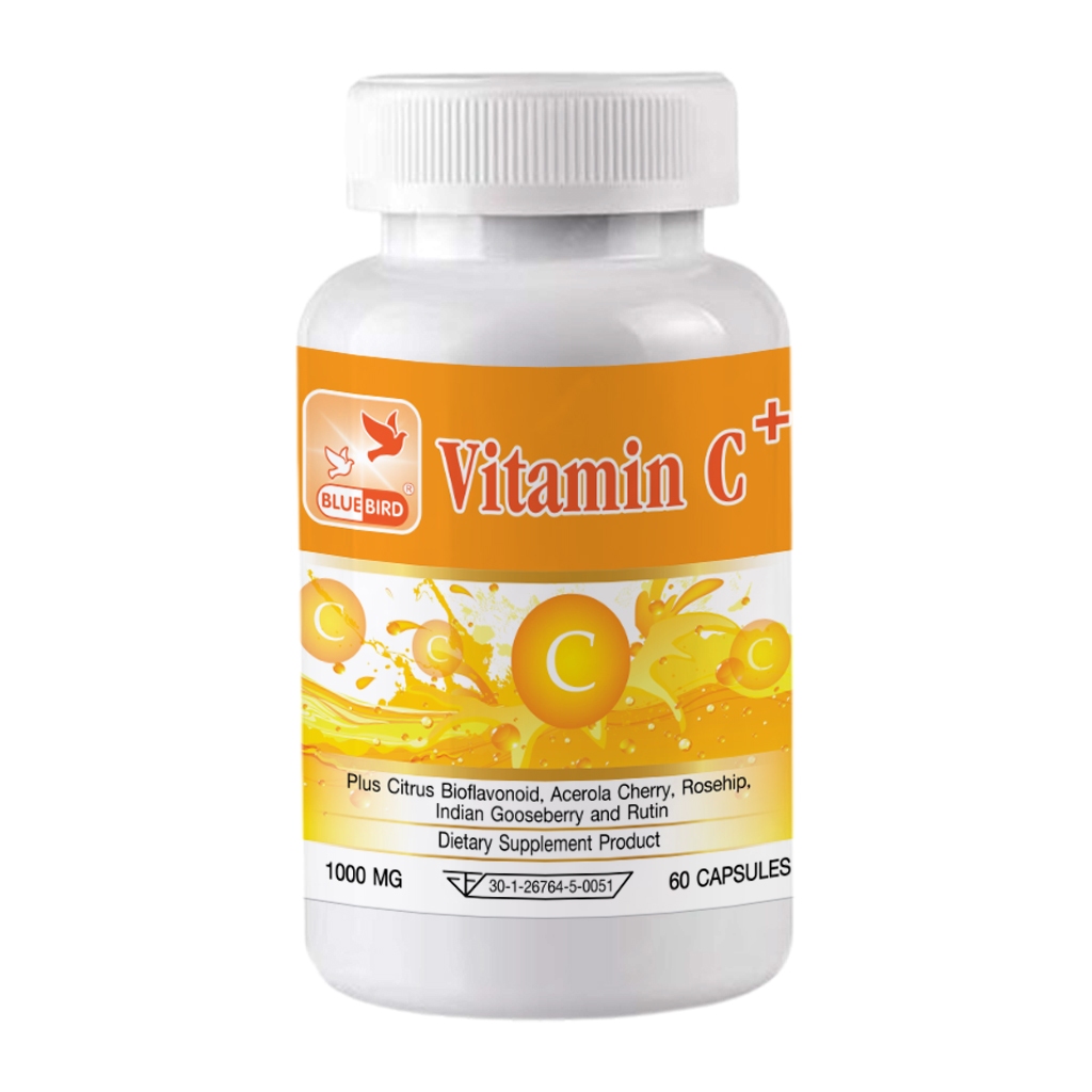 Vitamin C Plus 1000 mg Citrus Bioflavonoid, Rosehip, Acerola Cherry วิตามินซีพลัส ตรา บลูเบิร์ด รูปที่ 6